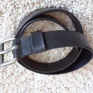 Black leather belt